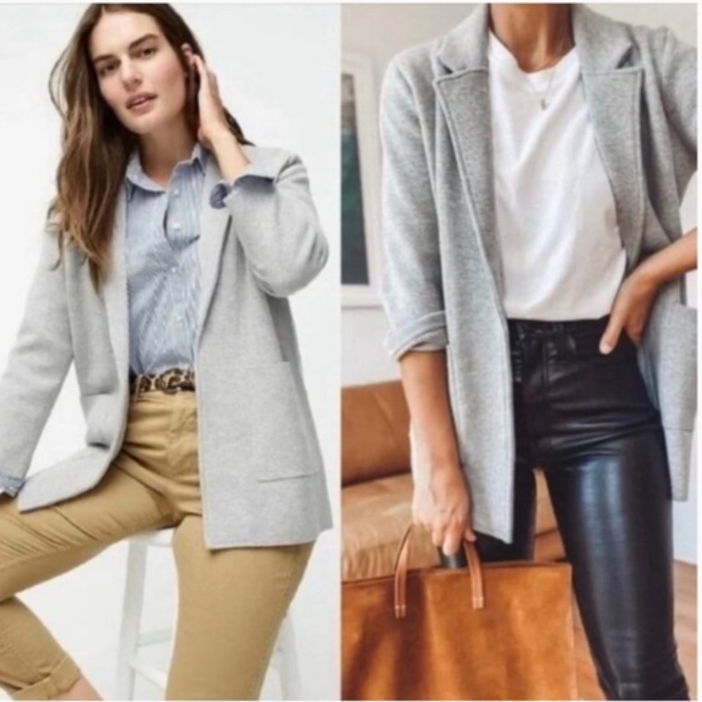 J. Crew Gray Open Sweater Cardigan